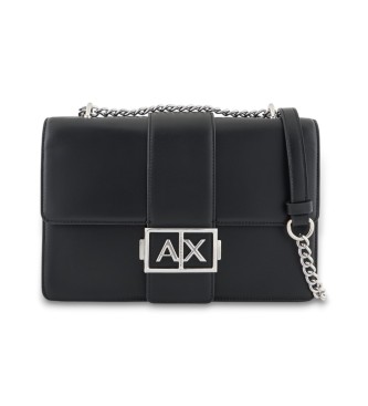 Armani Exchange para mujer. XW000070AF12039UC001 Bolso Logo Metal negro (OSFA), Casual, Fiesta, Poliéster