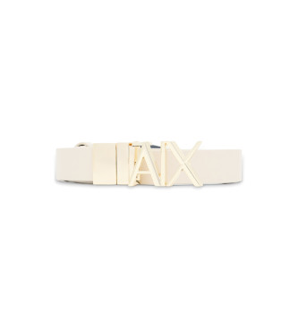 Armani Exchange para mujer. XW002127AF17157M1108 Cinturón reversible con logo dorado beige (OSFA), Casual, Piel
