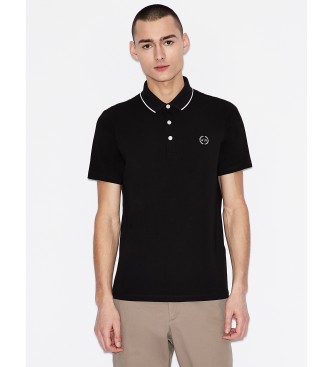 Armani Exchange para hombre. 8NZF70Z8M9Z1200 Polo de punto regular fit negro (S), Casual, Algodón, Manga corta