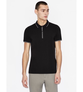 Armani Exchange para hombre. 8NZF71ZJH2Z1200 Polo Algodón Elástico negro (XXL), Casual, Manga corta