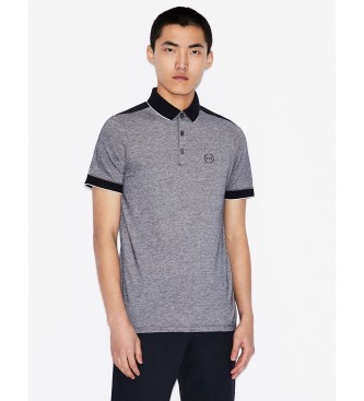 Armani Exchange para hombre. 8NZF76Z8M5Z1510 Polo Bicolor gris (XS), Casual, Algodón, Manga corta