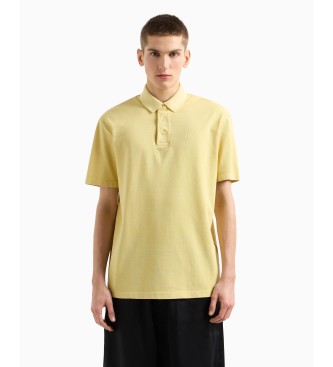 Armani Exchange para hombre. XM000509AF13055U2124 Polo de manga corta en piqué de algodón amarillo (S), Casual