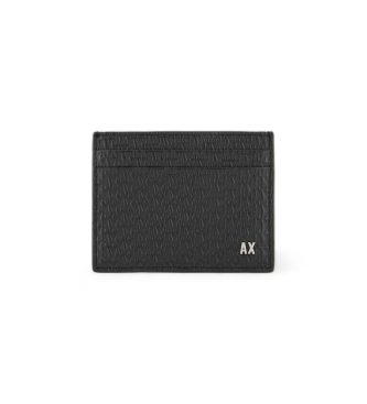 A|X Armani Exchange para hombre. 9580534R84700020 Tarjetero Casual negro (OSFA), Poliéster