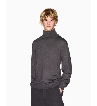 Armani Exchange para hombre. XM000900AF11982U8092 Jersey Tortuga gris (S), Casual, Granate, Lana, Acrílico