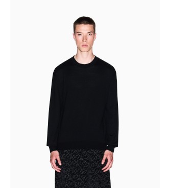Armani Exchange para hombre. XM001878AF11982UC001 Jersey Diseño negro (L), Casual, Lana, Acrílico