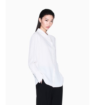 Armani Exchange para mujer. XW001252AF16117U1003 Camisa Long negro (XS), Blanco, Casual, Clásico, Viscosa, Manga larga