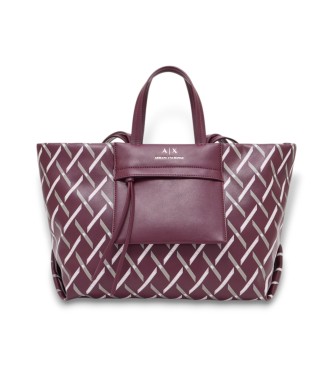Armani Exchange para mujer. XW001538AF17255MA043 Bolso Print burdeos (OSFA), Casual, Poliéster