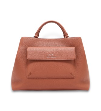 Armani Exchange para mujer. XW001542AF17019U6048 Bolso Superior marrón (OSFA), Casual, Poliéster