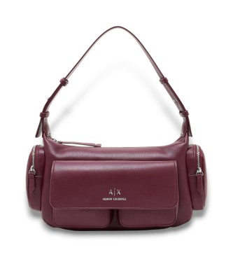 Armani Exchange para mujer. XW000404AF12589UA343 Bolso Grande con Bolsillos Laterales burdeos (OSFA), Casual, Poliéster