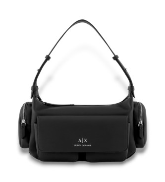 Armani Exchange para mujer. XW000404AF12589UC001 Bolso Grande con Bolsillos Laterales negro (OSFA), Casual, Poliéster