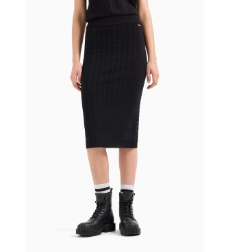A|X Armani Exchange para mujer. 8NYN9AYMH6Z1200 Falda midi negro (S), Casual, Viscosa