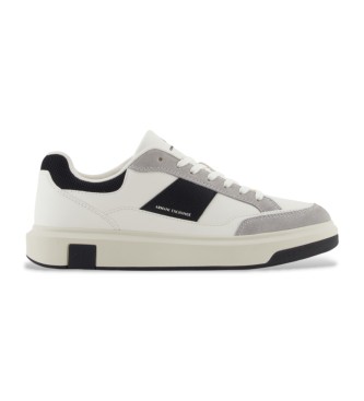 Armani Exchange para hombre. XM001720AF17529M0017 Zapatillas New City blanco (44), Plano, Cordones, Casual