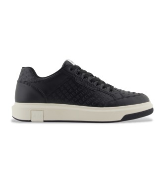 Armani Exchange para hombre. XM001722AF17537UC001 Zapatillas Inspire negro (8M= 42.5), Plano, Cordones, Casual