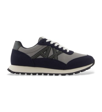 Armani Exchange para hombre. XM001960AF19388MZ256 Zapatillas Style marino (8M= 42.5), Plano, Cordones, Casual