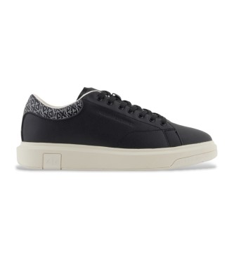 A|X Armani Exchange para hombre. XM001964AF19403MC024 Zapatillas con detalle negro (44), Plano, Cordones, Casual