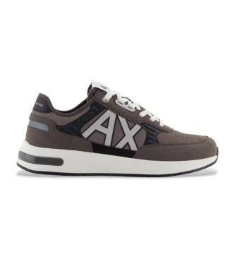 Armani Exchange para hombre. XUX090XV276MZ332 Zapatillas Inspire gris oscuro (44), Plano, Cordones, Casual