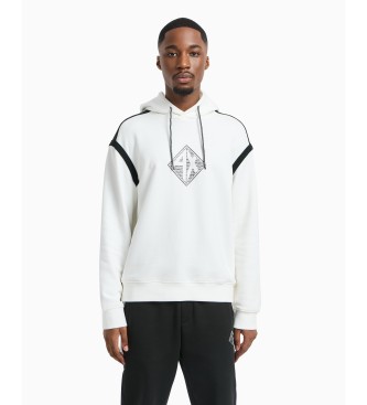 Armani Exchange para hombre. XM000224AF12656U0009 Sudadera French Terry blanco (M), Casual, Algodón
