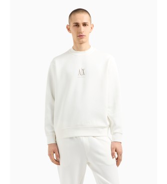 A|X Armani Exchange para hombre. XM000368AF10818U0009 Sudadera Bordada blanco (XL), Casual, Algodón