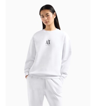 Armani Exchange para mujer. XW000821AF10818U0002 Sudadera Crewneck blanco (XL), Casual, Deportivo, Algodón, Multideporte