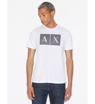 A|X Armani Exchange para hombre. 8NZTCKZ8H4Z1100 Camiseta Cuadrados blanco (S), Casual, Algodón, Manga corta