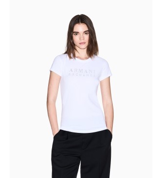 Armani Exchange para mujer. XW001349AF17173U0002 Camiseta Básica blanco (XS), Casual, Algodón, Manga corta
