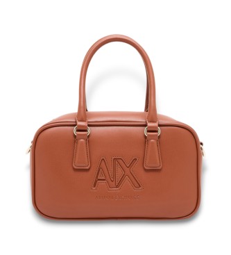 Armani Exchange para mujer. XW001567AF15634U6048 Bolso con Asa Superior marrón (OSFA), Casual, Poliéster