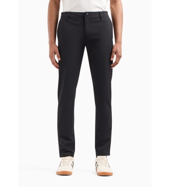 A|X Armani Exchange para hombre. 8NZP49ZNYZZ1200 Pantalón logotipo negro (30), Casual, Poliamida