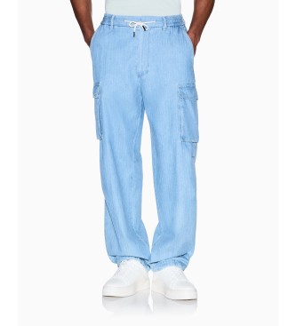 Armani Exchange para hombre. XM000946AF13142MB003 Pantalón Style azul (38), Casual, Algodón