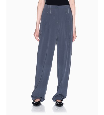 A|X Armani Exchange para mulher. XW000657AF16145U8105 Calças de design cinzento (XXL), Casual, Cinza, Poliéster