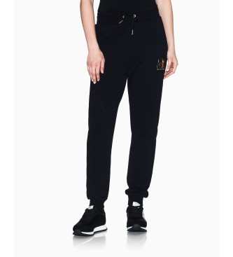 A|X Armani Exchange para mulher. XW000808AF16192UC001 Calças desportivas Jogger pretas (XL), Preto, Casual, Algodão