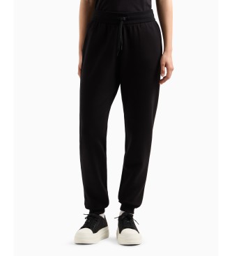 A|X Armani Exchange para mujer. XW000837AF13397UC001 Pantalón Joggers Scuba negro (S), Casual, Deportivo, Viscosa