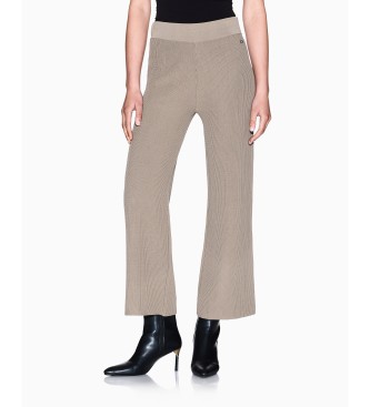 Armani Exchange para mujer. XW001314AF10352U6242 Pantalón Alto marrón (S), Casual, Viscosa