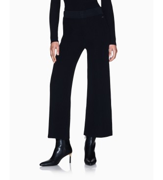 Armani Exchange para mujer. XW001314AF10352UC001 Pantalón Alto negro (M), Casual, Viscosa