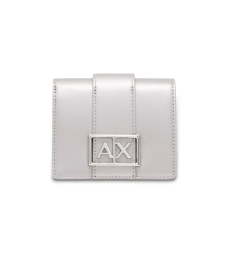 Armani Exchange para mujer. XW000360AF12039U8097 Cartera Pequeña Asv plateado (OSFA), Plata, Casual, Poliéster