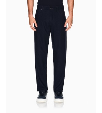 Armani Exchange para hombre. XM000072AF16644UB101 Pantalón Corte Cónico marino (40), Casual, Lana