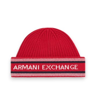 A|X Armani Exchange para hombre. XM001551AF13776M5019 Gorro Beanie Haute rojo (OSFA), Casual, Lana, Acrílico