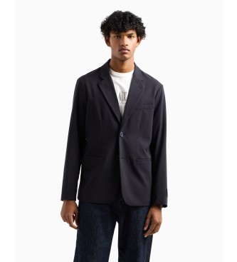 Armani Exchange para hombre. XM000345AF10897UB101 Americana Single marino (34), Casual, Poliéster