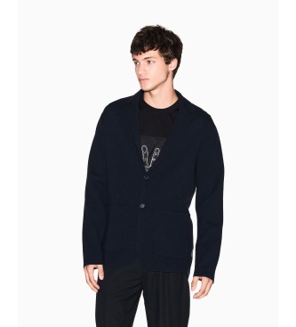 Armani Exchange para hombre. XM000896AF16913UB101 Americana Form marino (XXL), Casual, Viscosa