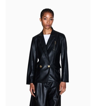 A|X Armani Exchange para mujer. XW001280AF16106UC001 Americana de Abotonadura Doble negro (3XL), Casual, Clásico, Poliéster