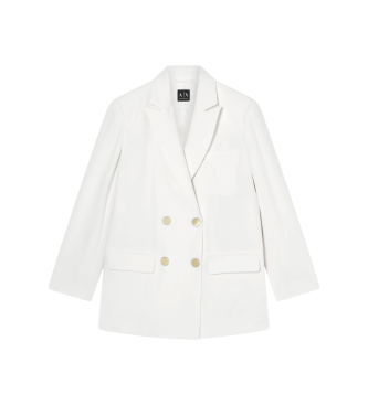 A|X Armani Exchange para mujer. XW001948AF21555U1003 Blazer Double blanco (L), Casual, Clásico, Poliéster, Manga larga
