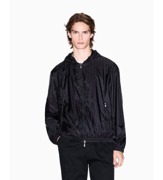 A|X Armani Exchange para hombre. XM001582AF16628UC001 Chaqueta Logo Integral negro (M), Casual, Poliamida