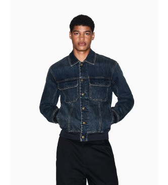 Armani Exchange para hombre. XM001955AF15833MB001 Chaqueta Denim marino (XL), Azul, Casual, Algodón