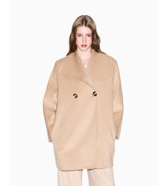 A|X Armani Exchange para mujer. XW000715AF16216U1051 Abrigo Caban beige (S), Casual, Lana