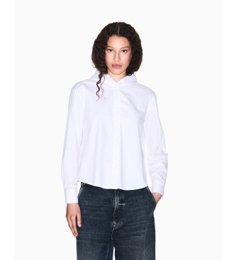 Armani Exchange para mujer. XW000730AF12812U0002 Camisa con Capucha blanco (XS), Casual, Algodón, Manga larga