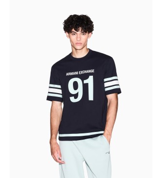 A|X Armani Exchange para hombre. XM001852AF10361UB101 Camiseta 91 (XL), Casual, Algodón, Manga corta, Marino