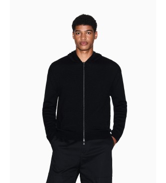 Armani Exchange para hombre. XM000905AF14008UC001 Chaqueta con cremallera negro (XXL), Casual, Lana