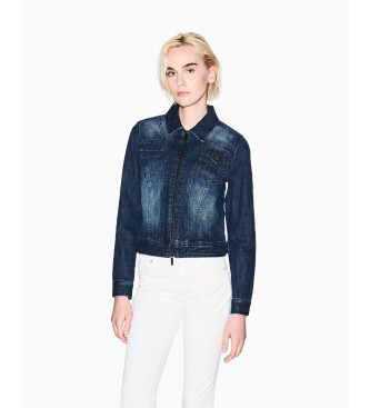 Armani Exchange para mujer. XW000813AF16081MB001 Chaqueta Denim azul (M), Casual, Algodón