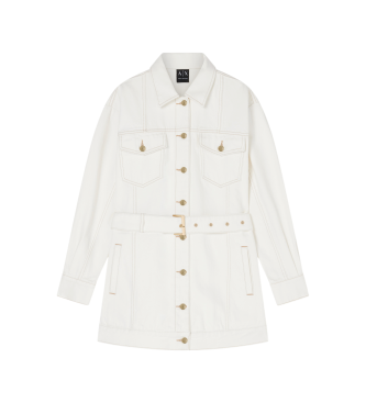 A|X Armani Exchange para mujer. XW002254AF21335M0054 Chaqueta Blouson blanco (S), Casual, Algodón