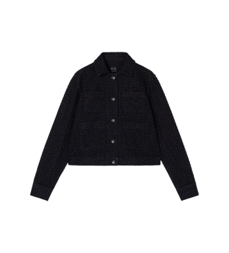 A|X Armani Exchange para mujer. XW001820AF18855MC329 Chaqueta Blouson negra (XS), Negro, Casual, Algodón