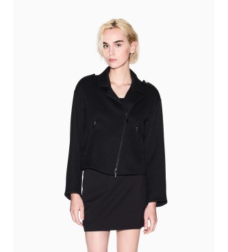 Armani Exchange para mujer. XW001236AF16198UC001 Chaqueta Biker negro (XL), Casual, Poliéster